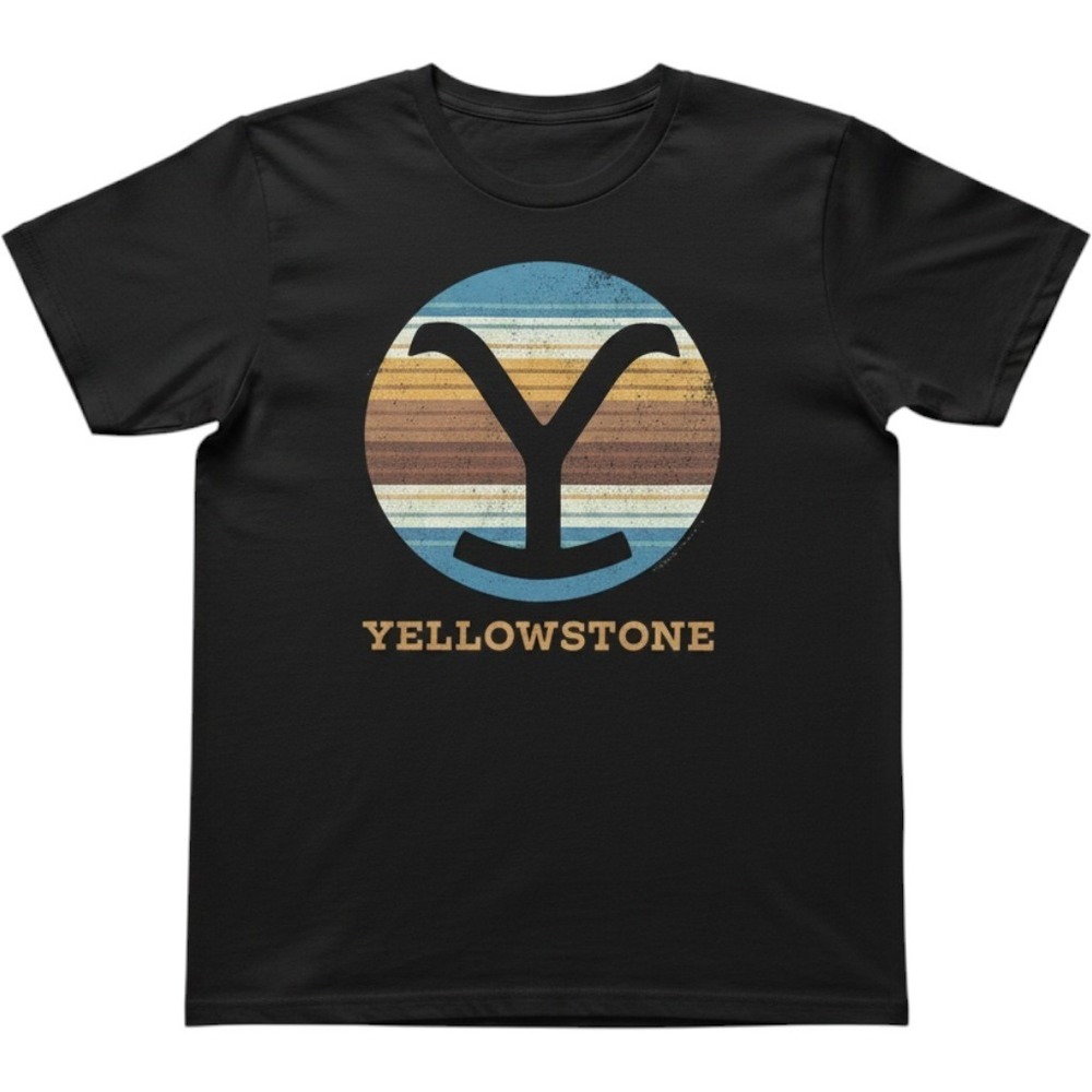 Instant Message Yellowstone T-Shirt Women 2XL Black Retro Logo Graphic Tee